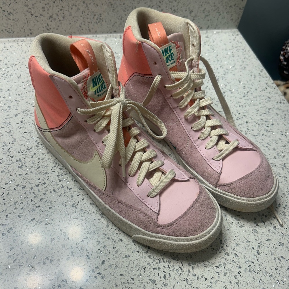 Nike Women's Pink High-Top Sneakers